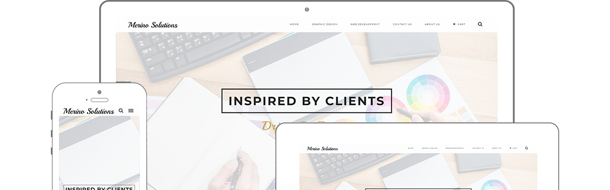 Merino Solutions website viewed on different devices.